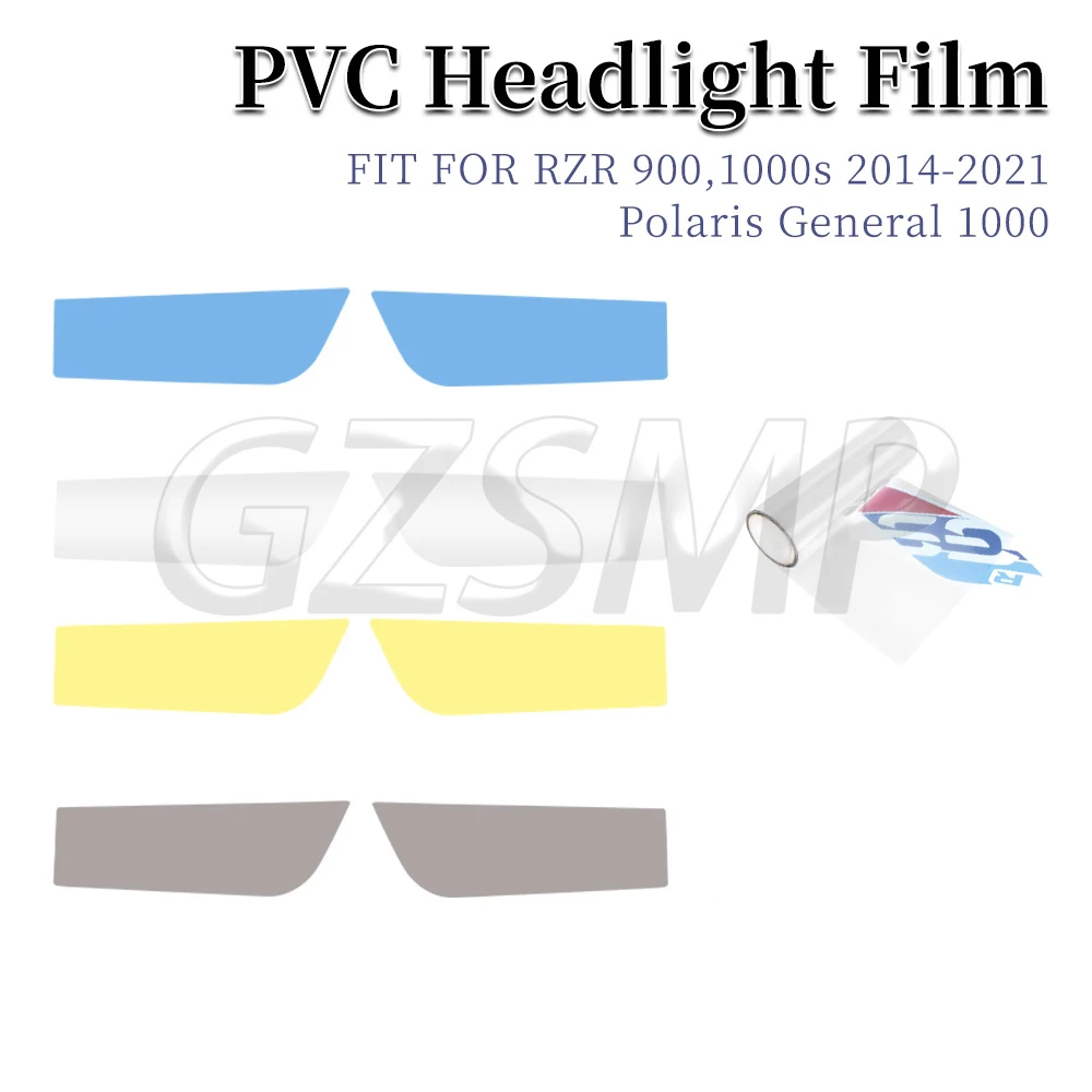 Motorcycle Headlight Sticker Transparent Protective Film Lamp Decal Fit For RZR 900 XP 1000 POLARIS GENERAL 1000 UTV
