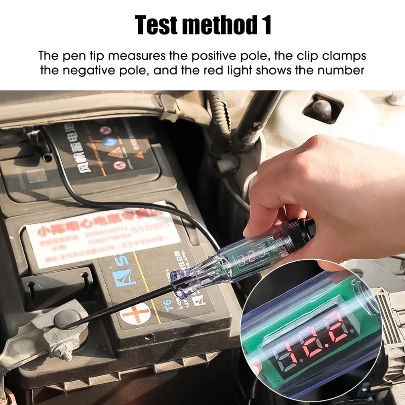 6V-37V Car Circuit Tester pen with Digital Display Positive Negative Tester Electric Probe Test Pen Auto Diagnostic Tools