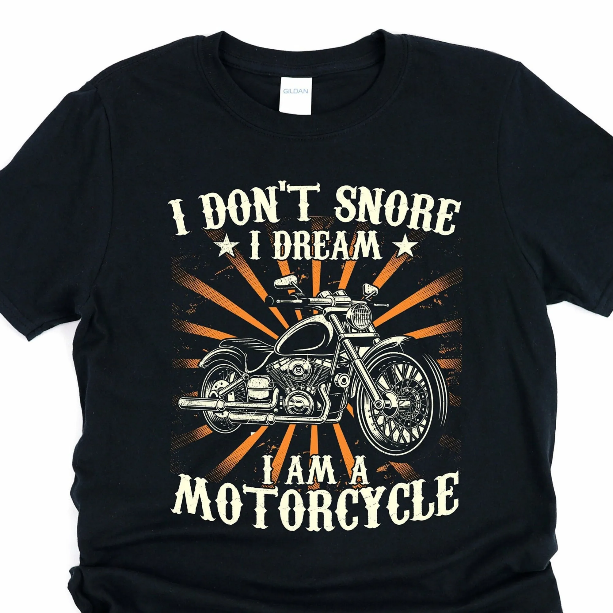 Funny motorcyclist shirt, biker dad shirt,motorcycle gifts for men, motorcycle shirt, I don't snore I dream I am a motorcycle