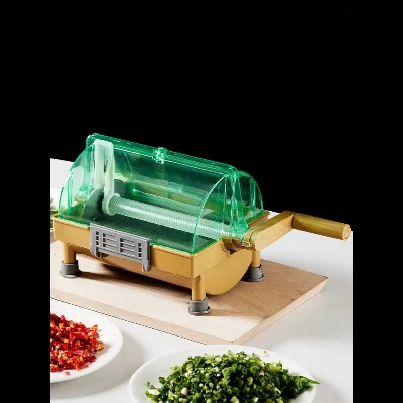 Multifunctional Hand Cranked Vegetable Cutter Small Size Kitchen Tool for Onion Chive Pepper Commercial Use
