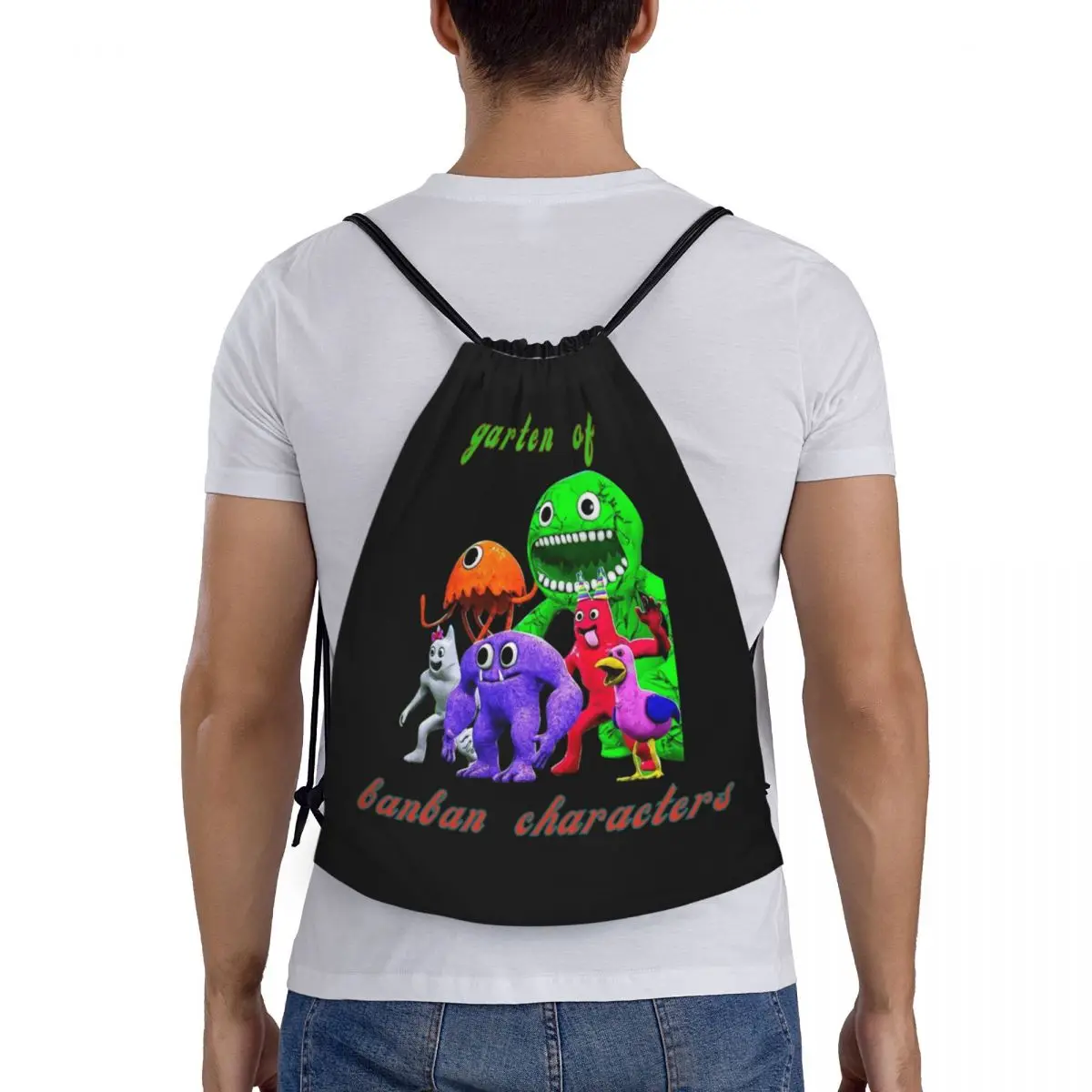 Regenbogen Vriend Trekkoord Tas Mannen Vrouwen Draagbare Sport Gym Sackpack Garten Van Banban Video Game Training Opslag Rugzakken