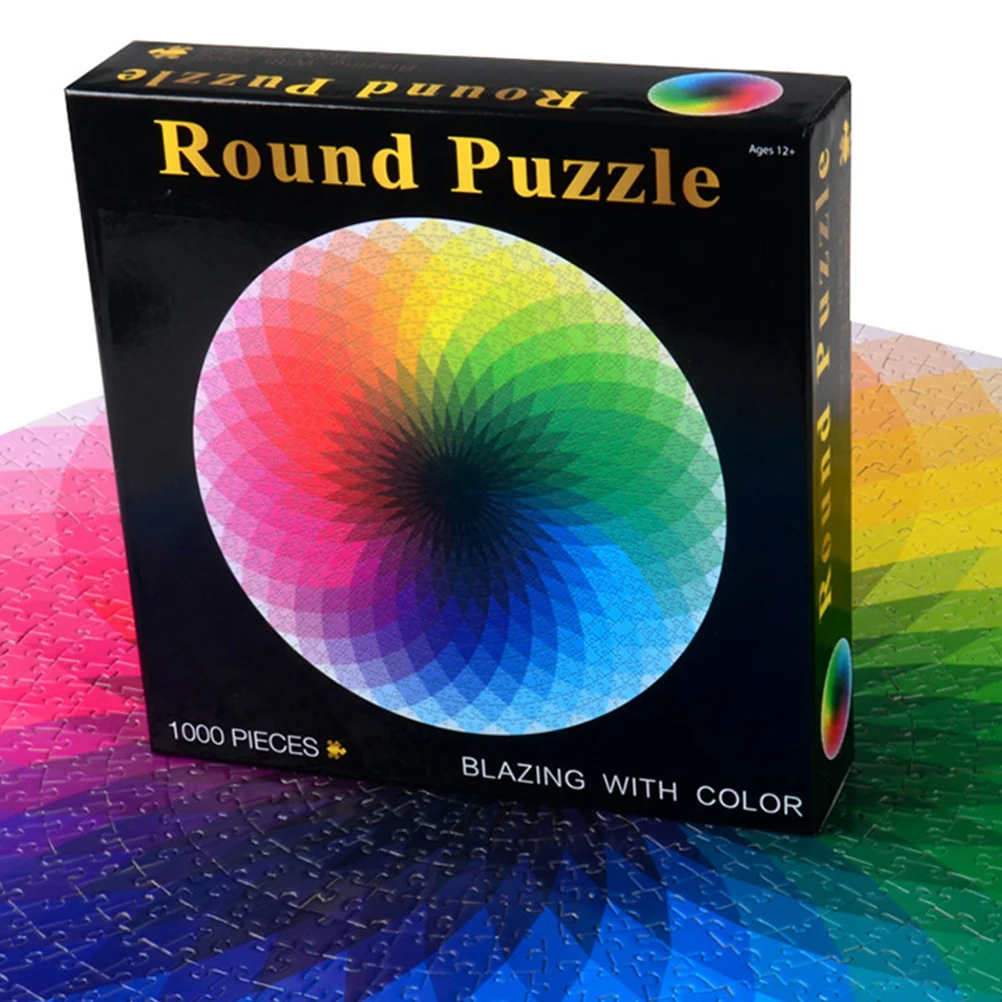 1000Pieces RoundJigsawPuzzle DurableColorful EducationalToy AccurateCutting KidsFriends AdultPuzzles EarlyLearning Game Sudoku