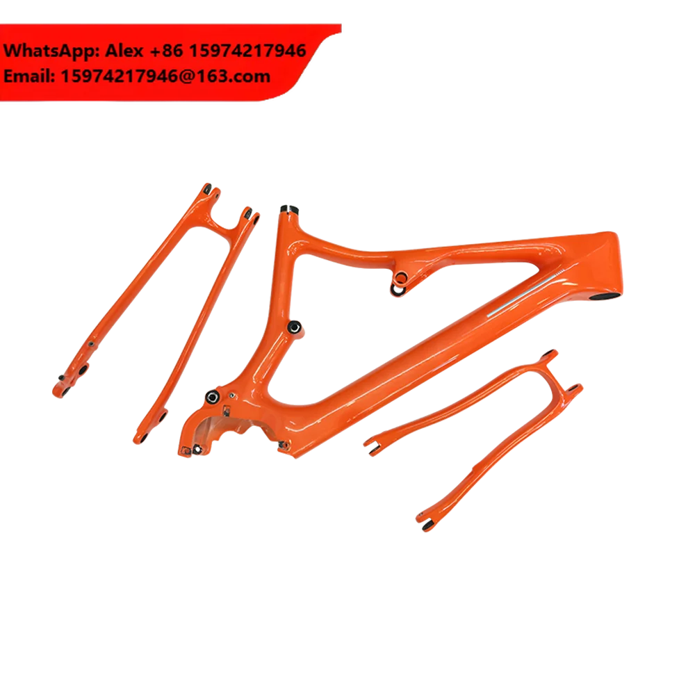 Wholesale Custom Color Carbon Ebike Frame Lightweight High Strength Electric Mountain Bike Carbon Frame