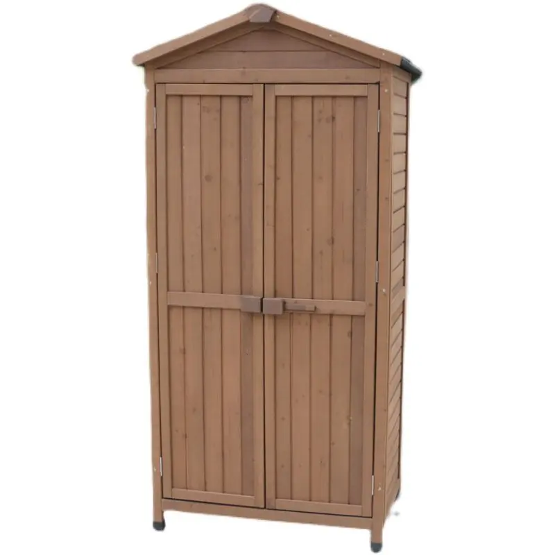 

Водонепроницаемый деревянный шкаф для хранения на открытом воздухе, солнцезащитный, для двора, сада, балкона, увеличенного размера