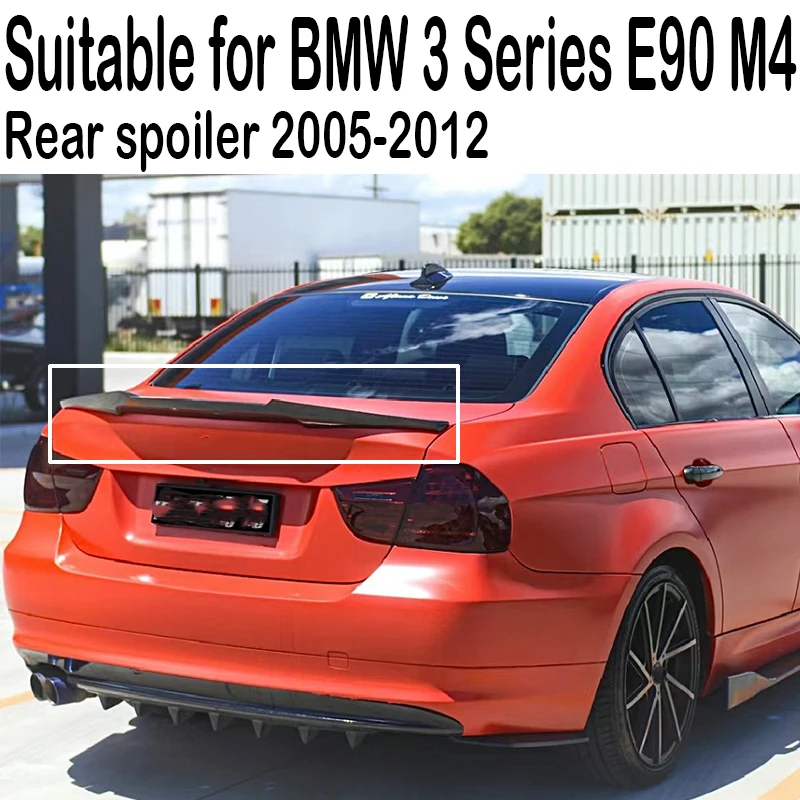 

For to BMW 3 Series E90 323i-335i M4 carbon fiber car modification parts, rear trunk lid spoiler2005-2012