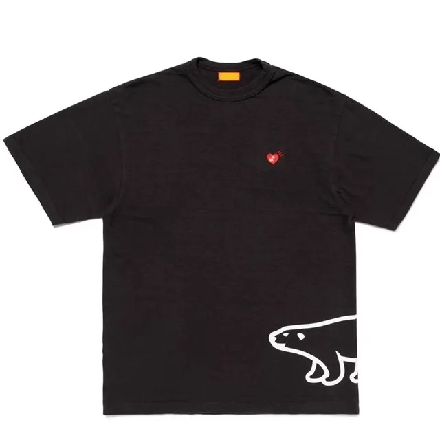 

Nya Japanese Sle Street Faion Outdoor Hm Polar Bear Print ort Sve T-irt Bamboo Cotton Breathable Comfortable ex