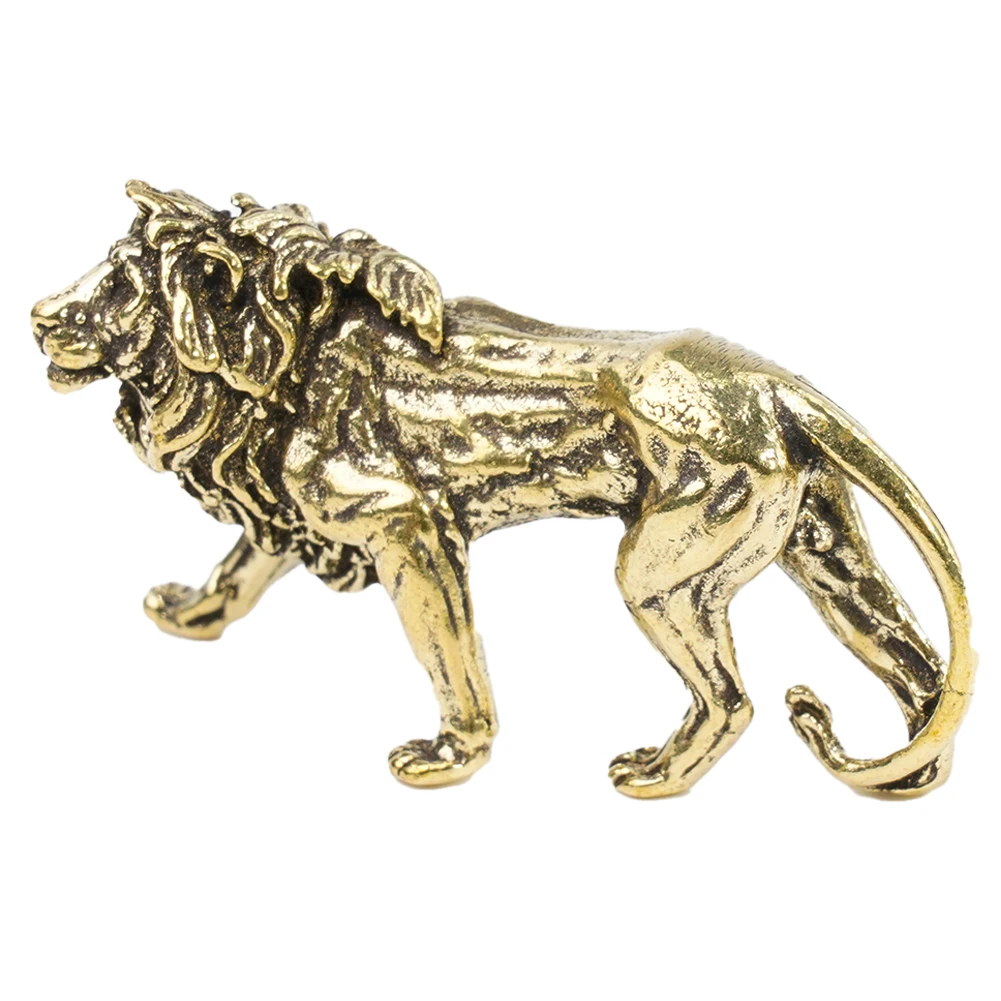 Convenient Hot New Lion ornament Vivid 39*12*25mm Accessories Copper Craft Figurines Miniatures Statue Convenient