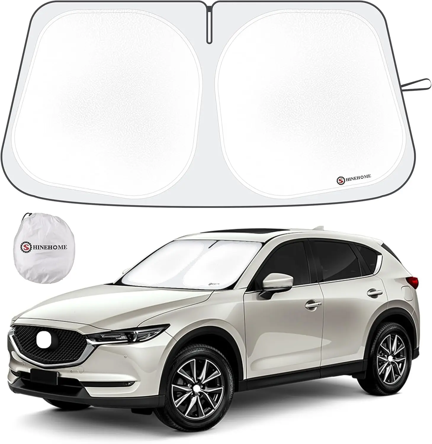 

Universal Car Windshield Sun Shade Foldable for 2017-2026 Mazda CX-5 Models, Custom Fit Accessory