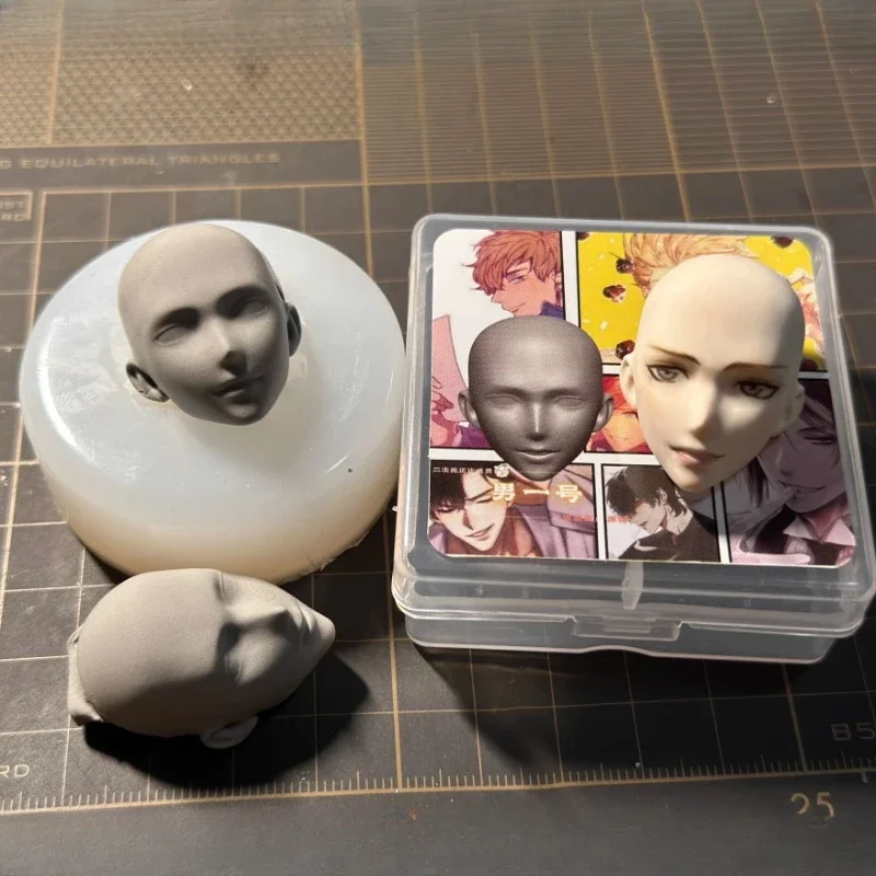 Ultralight Clay Correct Proportion Cartoon Doll Face Silicone Mold DIY Ceramic Doll Animation Character Face Contour Making Tool
