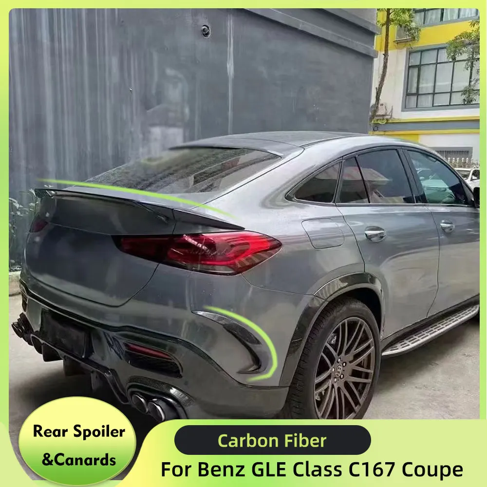 

Задний спойлер и боковые канарды для Mercedes-Benz GLE Class C167 Coupe GLE450 GLE53 GLE63 AMG 2020 года и новее