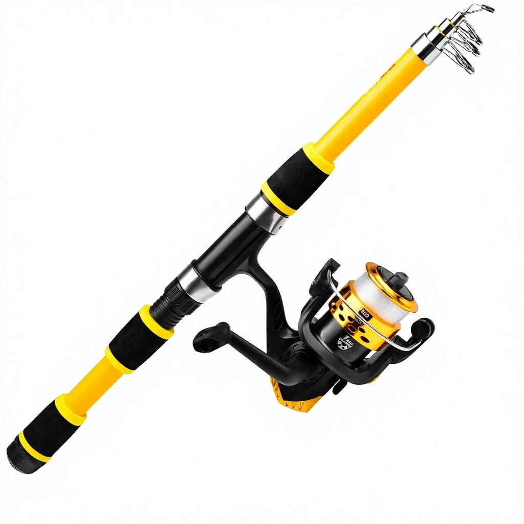Beginner Sea Fishing Rod Set Long-Casting Fiberglass Reinforced Plastic Rod with Reel Combo 15M/18M Options for Beginners
