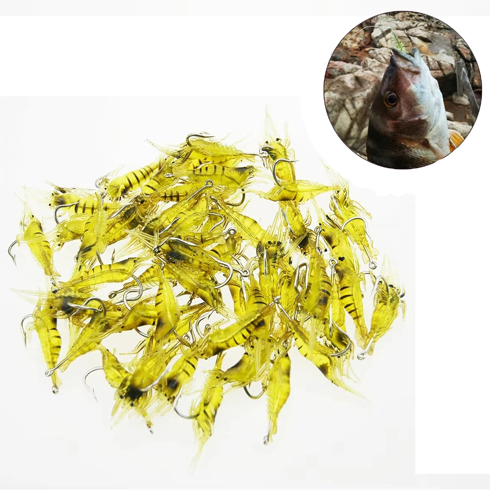 10/20PCS Weiche Simulation Garnelen Garnelen Köder Haken Wobbler Angelgerät Angeln Lockt Künstliche Köder Wobbler für Trolling