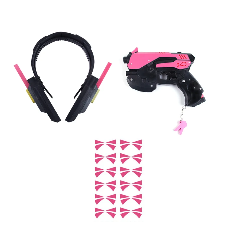 Game Overwatch Dva Cosplay Costumes Tights Jumpsuit Wig Headphone Gun Cosplay Props Tattoo Stickers Suit Woman Party Zentai Cos