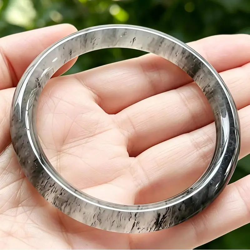 Natural , black jade , blue and white porcelain , Xinjiang Gobi stone bracelet, ink-wash painting s