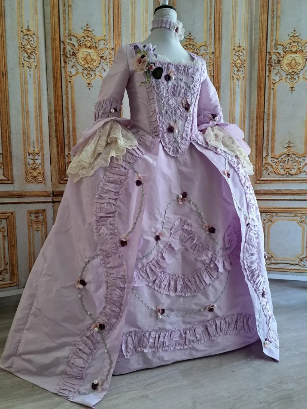 

Robe A La Francaise 18th Century Queen Marie Antoinette Rococo Ball Gown Victorian Georgian Princess Baroque Sack-back Dress