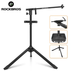 ROCKBROS Bike Repair Stand MTB Road Bicycle Maintenance Racks With Tool Tray Adjustable Foldable Storage Display Bike Work Stand