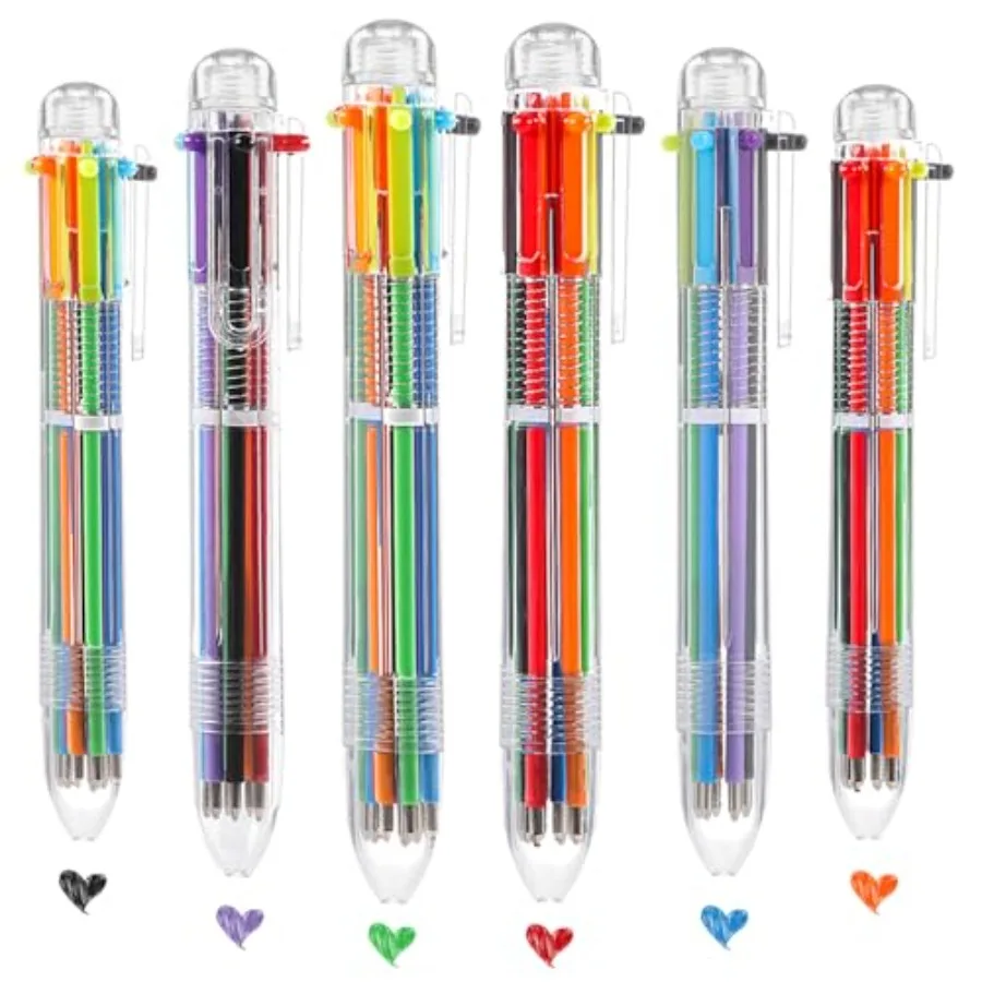 

Pcs Cute Pens Bulk for Teacher, End of Year Students Gifts from Teacher 6-in-1 Pen Retractable Prizes for Classroom Office Scho