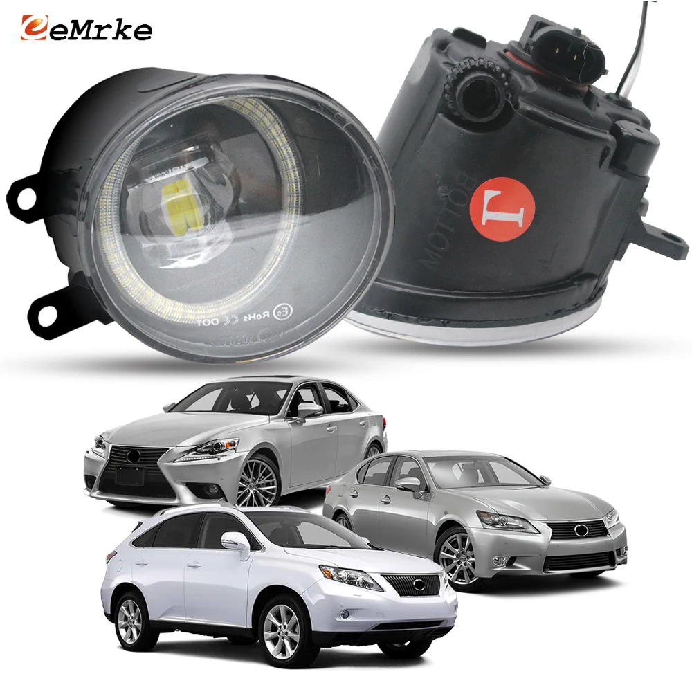 

LED Fog Lights Lens Angel Eye DRL Ring Width Indicator Light for Lexus GS250 GS350 GS300h GS450h is250 is350 RX350 RX270