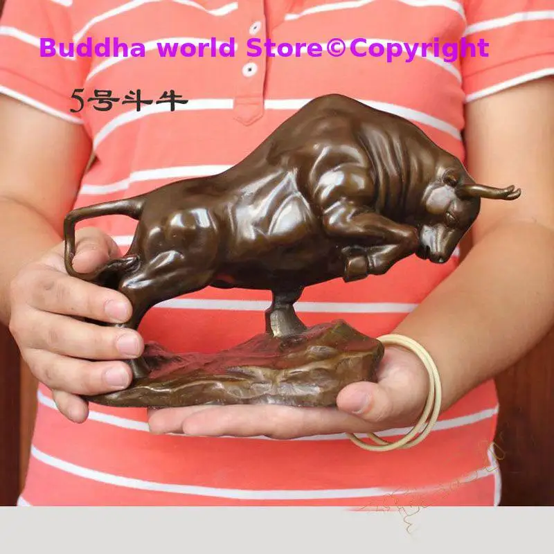 2025 HOME Store good FENG SHUI Bronze carving Prosperous Auspicious GOOD LUCK Wall Street Fortune Bull Mascot Decoration