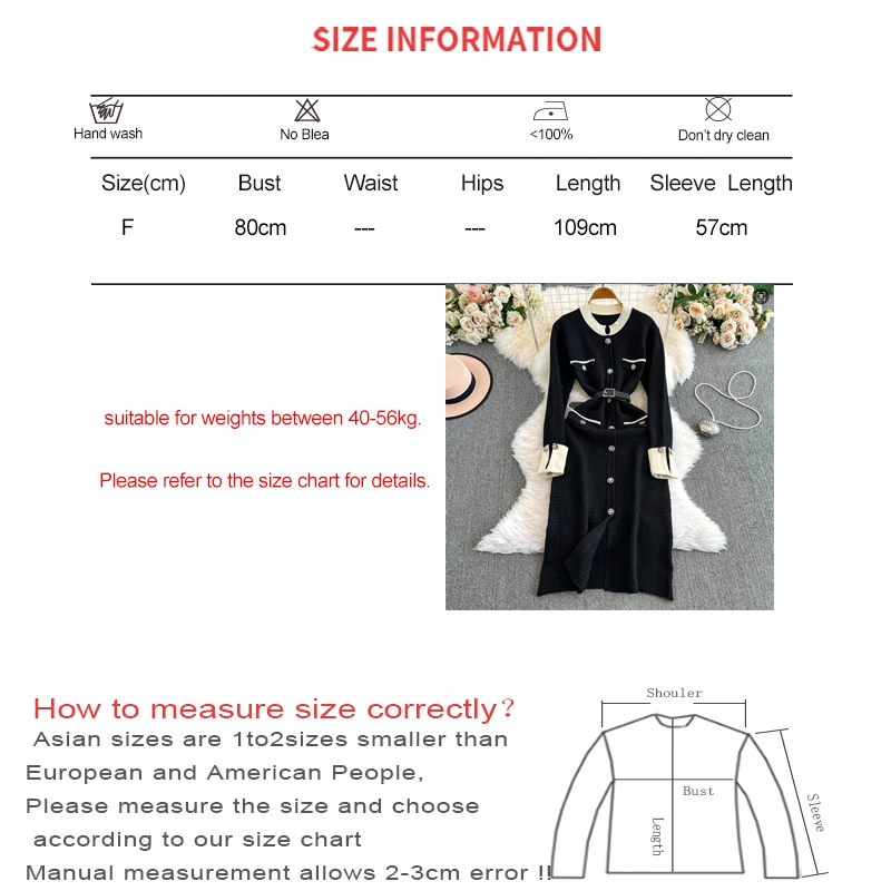 EVNISI Women Casual Knit Dress Pocket Polo Collar Chic Office  A-line Dresses Long Sleeves For Women Party Vestido Spring