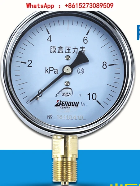 Capsule pressure gauge micro pressure gauge YE-100 1 2.5 4 6 10 16 25 40 60KPA