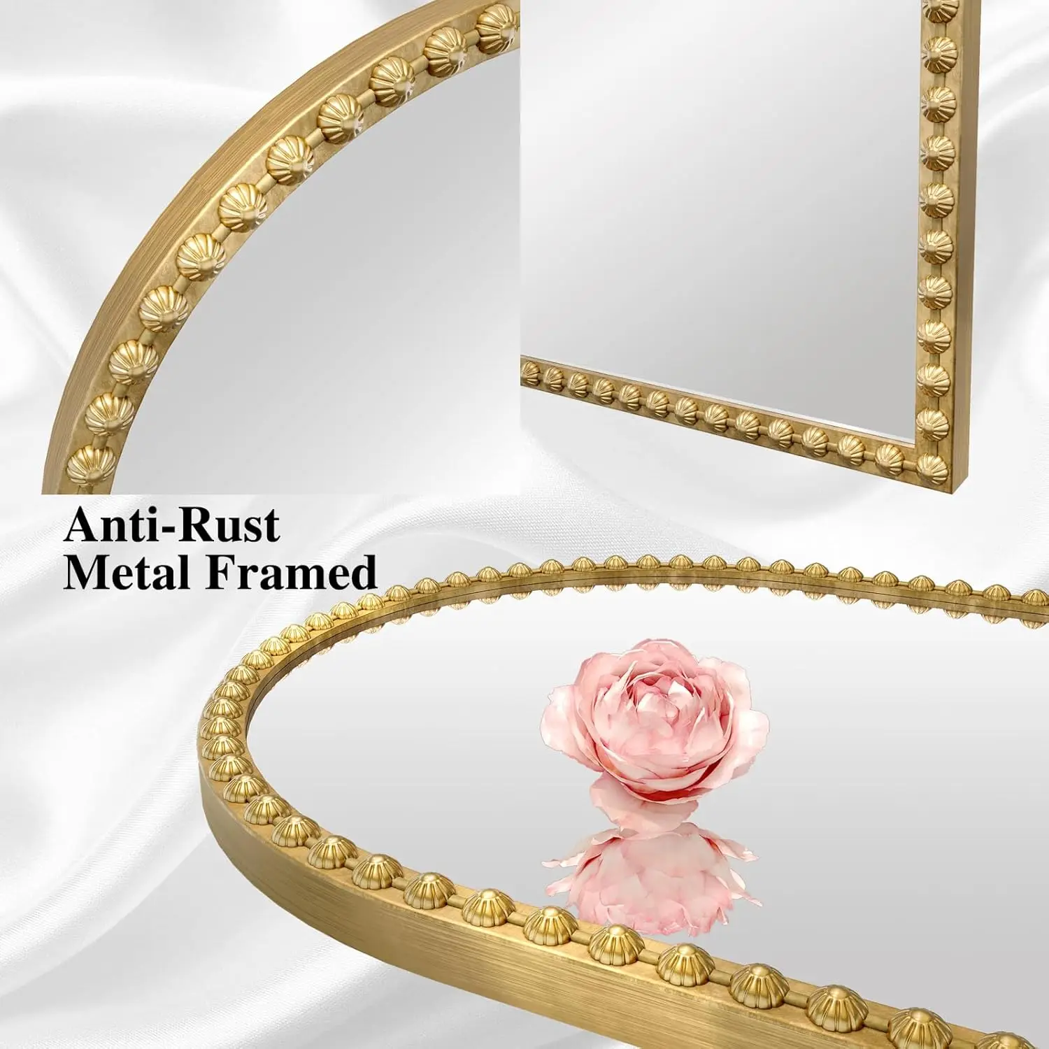 Gold Floral Arch Mirror 4