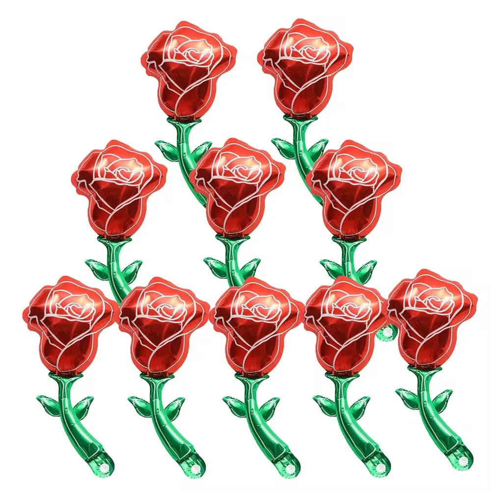 

20pcs Mini Rose Flower Balloons Rose Shaped Balloons Valentines Day Balloon Mother's Day Decor Baby Shower Party Supplies