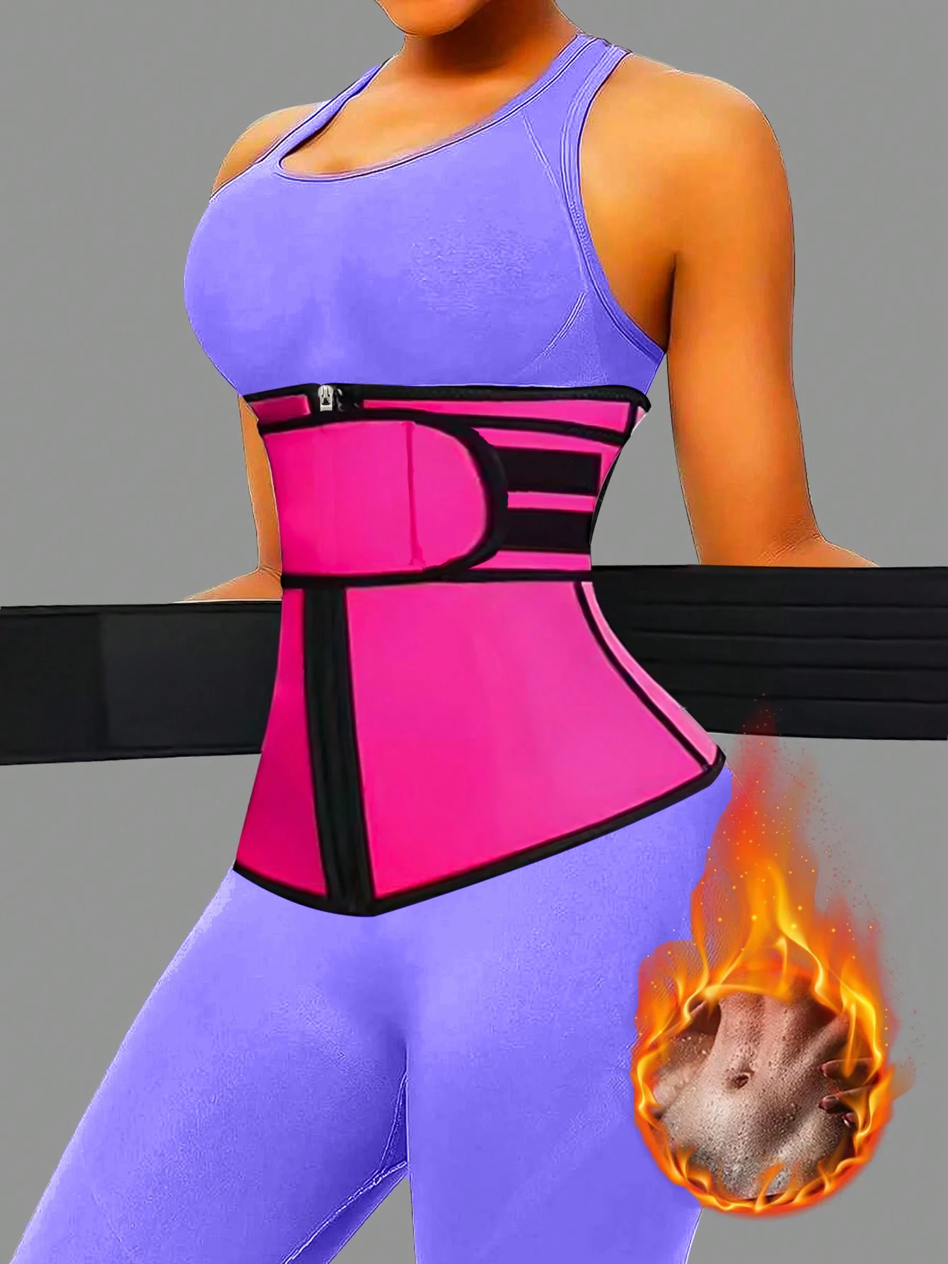 قطعة واحدة من مدرب الخصر النسائي، ماكينة تشذيب الخصر، حزام الساونا الرياضي، حزام البطن، حزام تنحيف الخصر، تدريب البطن