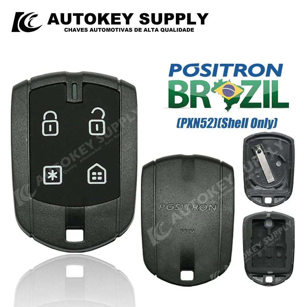 

AutokeySupply AKBPS104/AKBPS119 PXN52/DPN52 корпус охранной сигнализации 4-кнопочное управление с зажимом для аккумулятора для Positron Flex