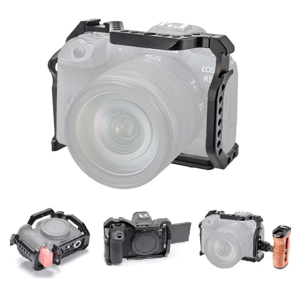 

Клетка-удлинитель из алюминиевого сплава для DSLR-камер Canon EOS R5, R6, R6 Mark II/III, совместимая со штативами и стабилизаторами-гимбалами