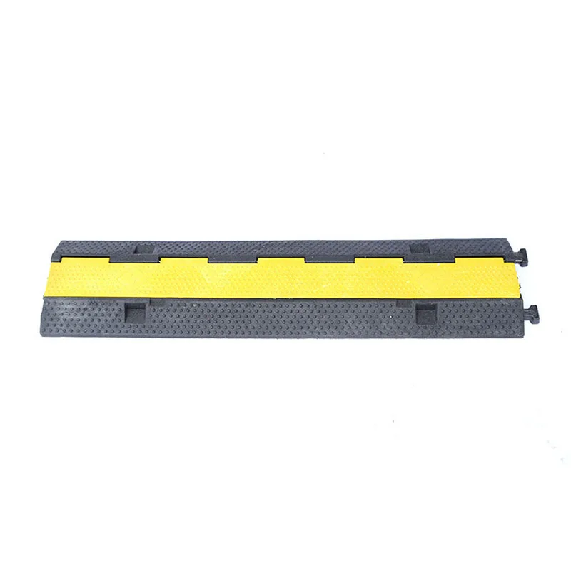 KOOJN Two Slot Rubber Speed Bumps PVC Rubber Plastic Two Slot Stage Wire Protection Board Cable Protection Board