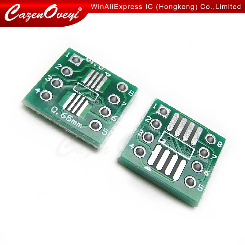 20pcs/lot TSSOP8 SSOP8 SOP8 to DIP8 PCB SOP-8 SOP Transfer Board DIP Pin Board Pitch Adapter In Stock