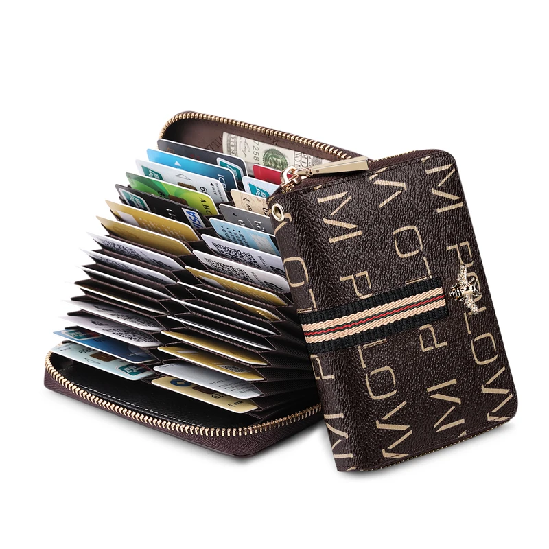 Luxury Card Bag Women's new multi-card anti-degaussing compact card bag Large capacity card sleeve