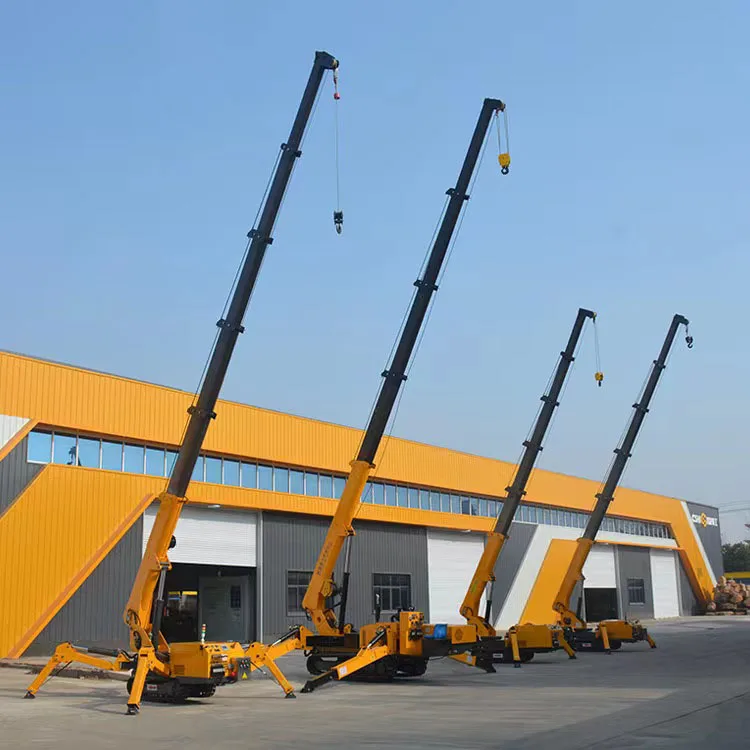 Spider crane 5 ton crawler telescopic boom mini crawler spider crane for narrow space