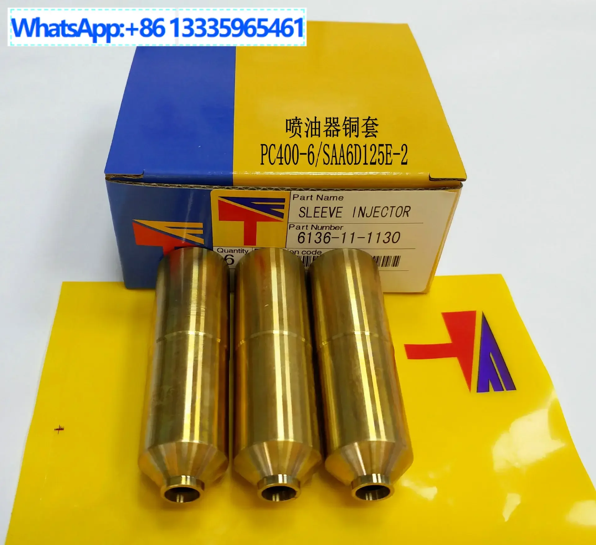 

4PCS 6136-11-1130 injector copper sleeve for PC400-6 6N8847 4N3664 valve guide