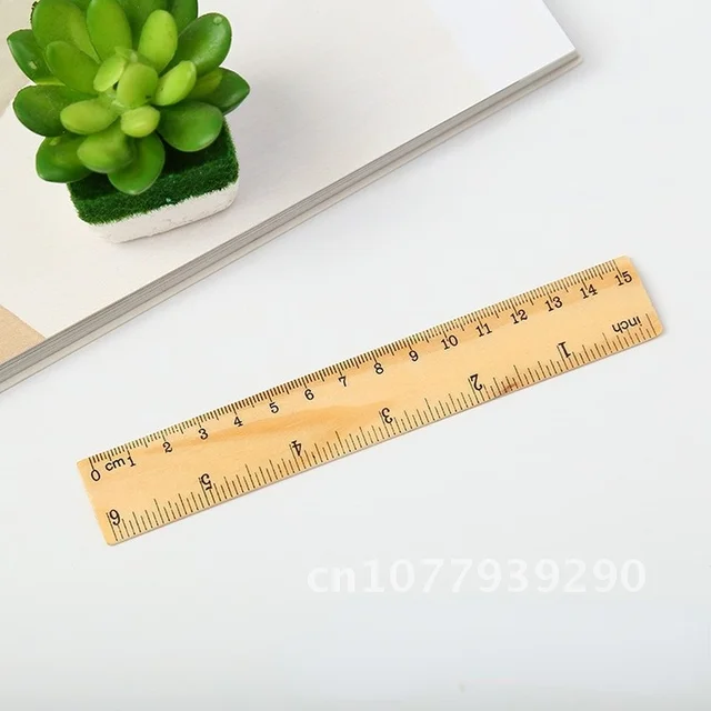 15/20/30cm Wooden Straight Rulers Drawing Tool Desk Accessories Student Teacher Stationery School Office Supplies