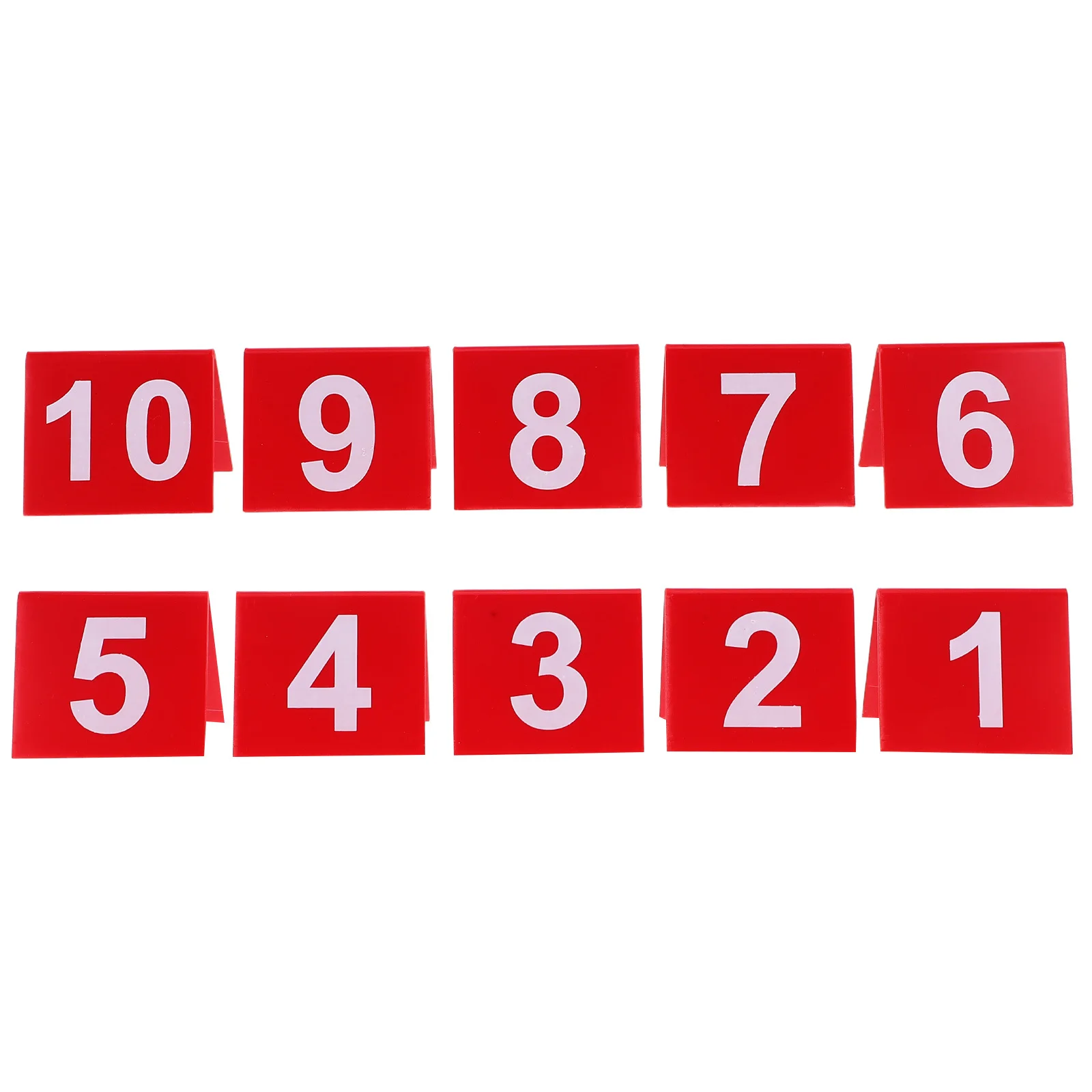 

10Pcs Double Sided Acrylic Table Numbers Clear Number Cards for Weddings Restaurants Events Office Party Hotel Display
