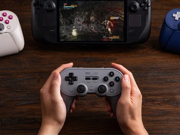 8BitDo — Bluetooth-контроллер Pro 3 для Nintendo Switch 1/2 ПК Windows Apple SteamOS Android с зарядной док-станцией джойстиками Фото №6
