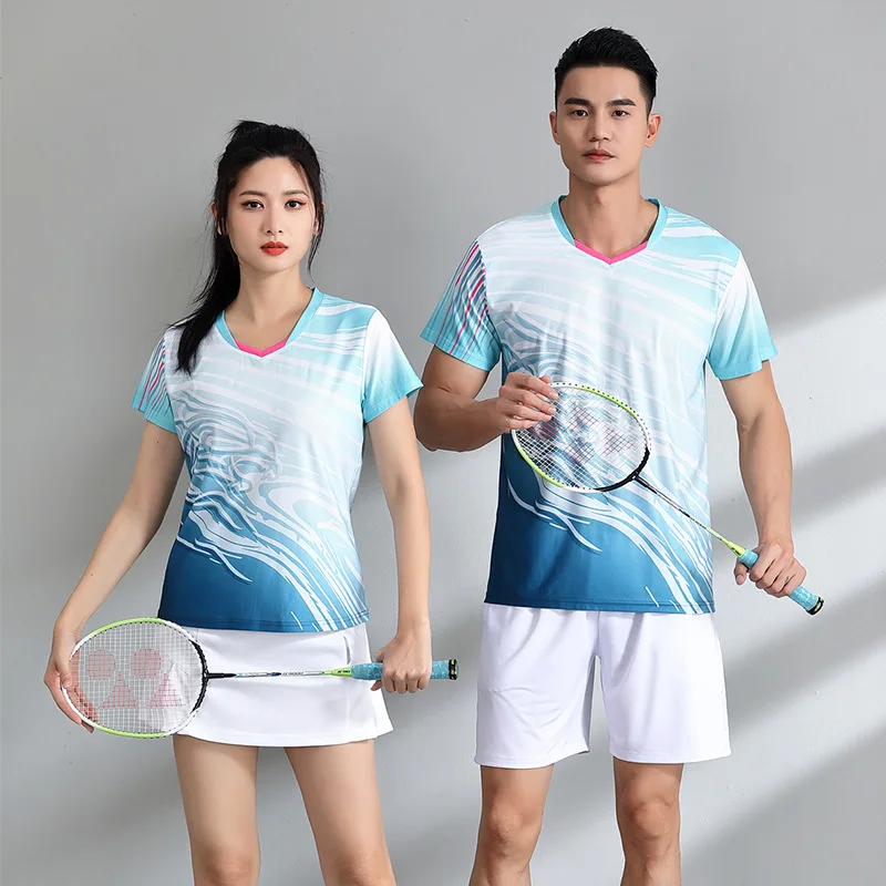 2023 New Quick-Dry Tennis Sports Shirt Men Women Table Tennis Jerseys For Men Badminton Uniform Clothes Ping Pong Team Wear