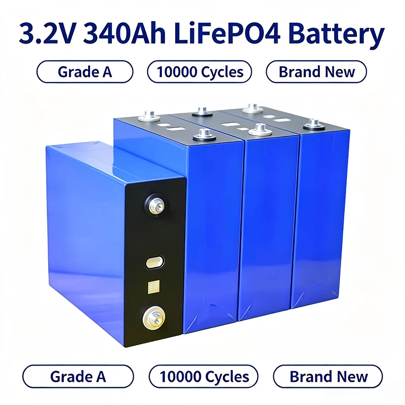1-16pcs New Original Grade A Lifepo4 Battery 3.2V 340AH 120AH DIY 12V 24V 48V 3C RV Lithium Iron Phosphate Rechargeable Battery