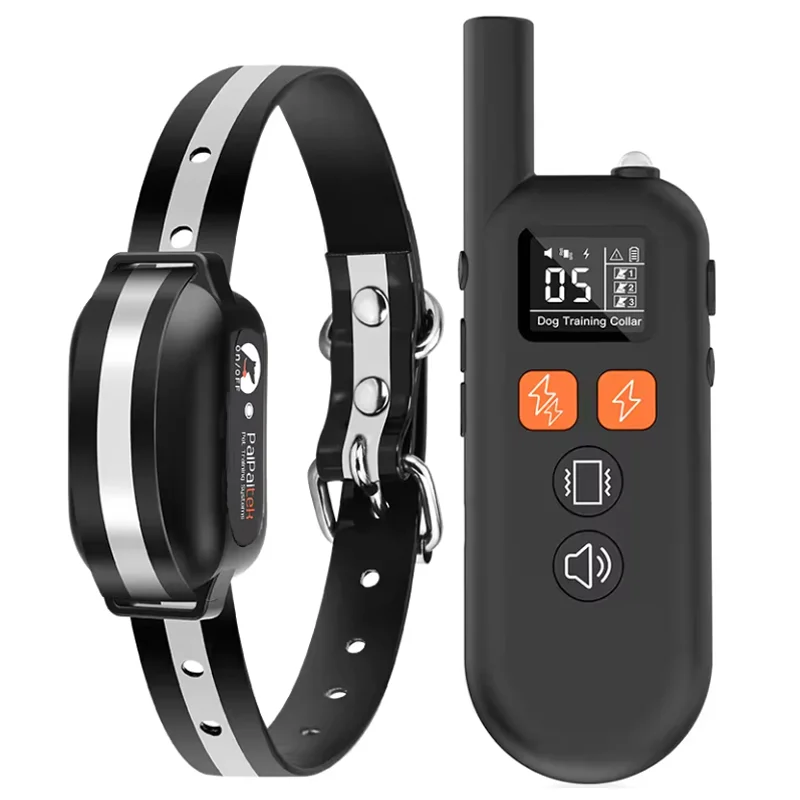 

1000m Electric Dog Training Collar Rechargeable Shock Collar With Remote Control Waterproof Dog Bark Stop Collar Double Shock