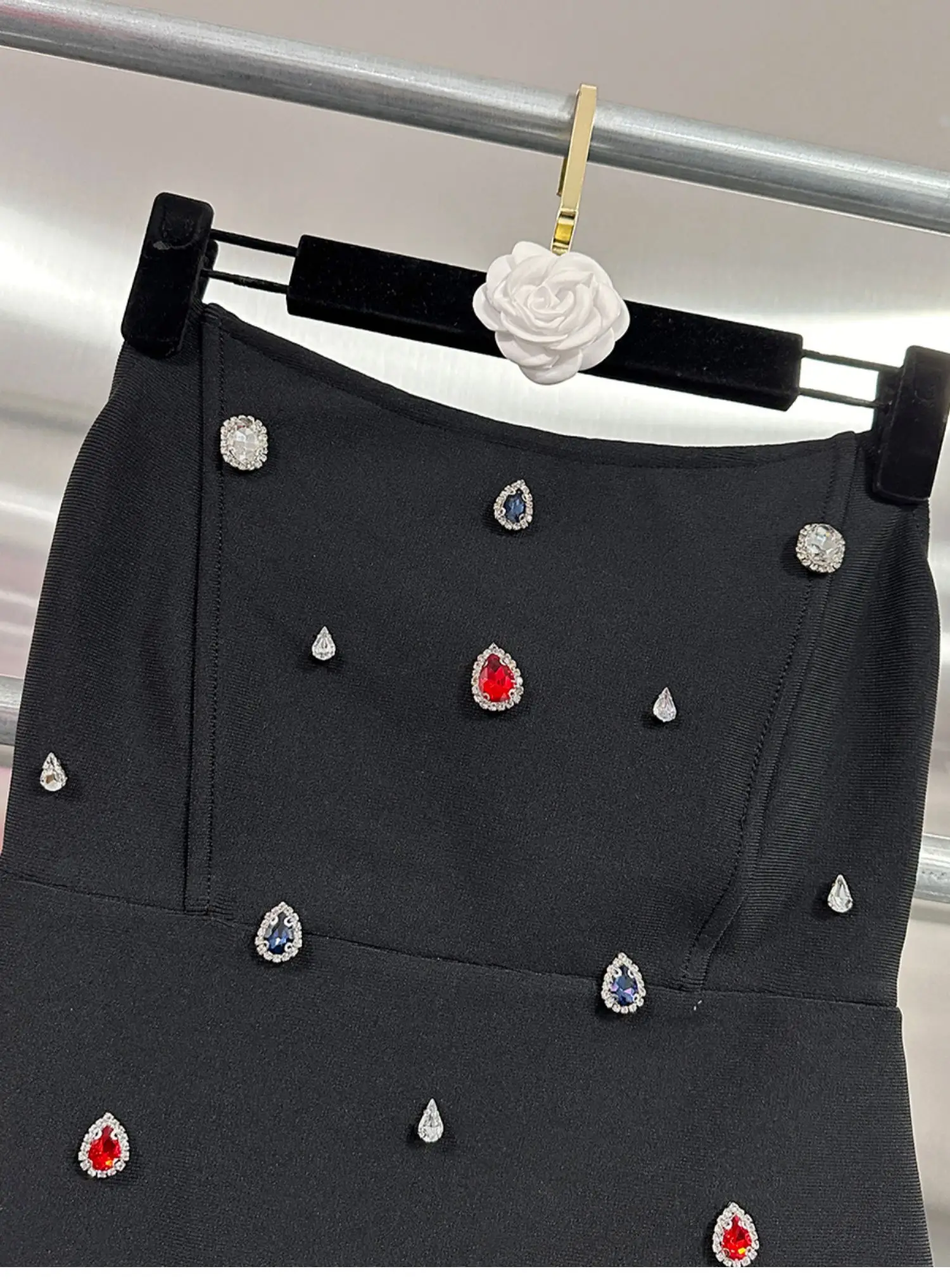 Vrouwen Sexy Strapless Backless Zwarte Mini Bodycon Bandage Jurk Luxe 2025 Celebrity Avond Club Elegante Partij Jassen Vestido