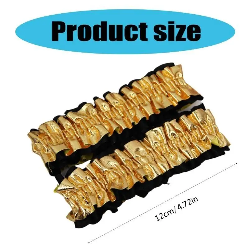 652F قميص مكشكش بأكمام ثابتة وحزام ذراع مطاطي لزي العشرينات #6