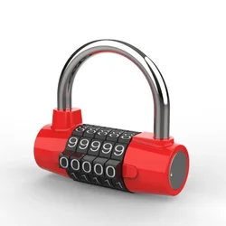 5 Digit Combination Password Safety Lock Wide Shackle Zinc Alloy Code Padlock For Travel Luggage Suitcase Anti-theft