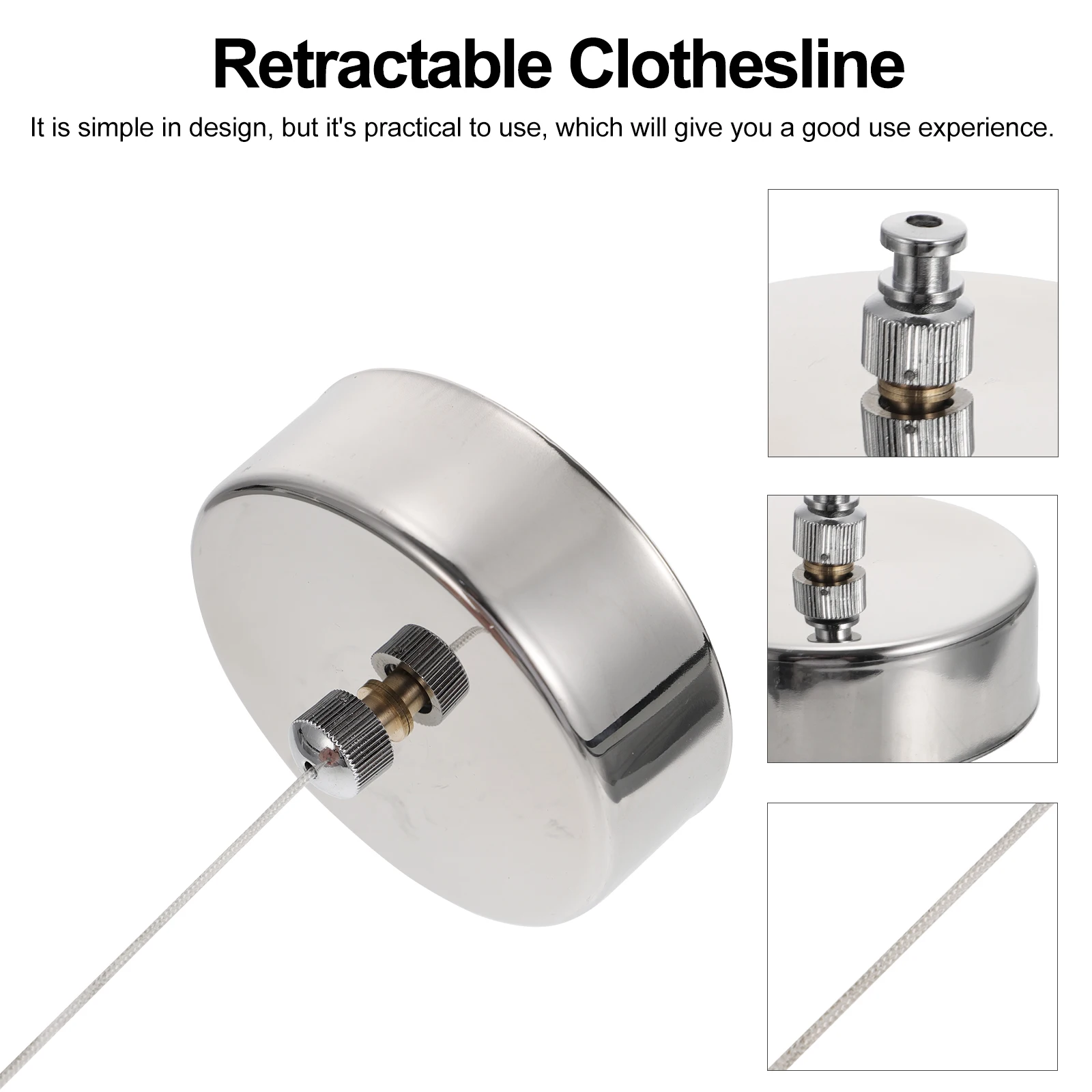 

Retractable Clothesline Rope Stainless Steel Nylon Portable Lightweight Telescopic Clothing Rope Laundry Indoor Outdoor