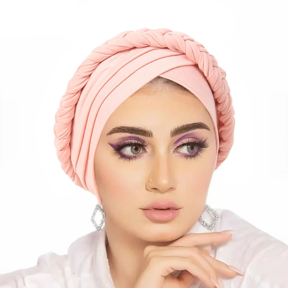 Crossed Forehead Braids Muslim Turban Women Islamic Inner Hijab Chemo Cap Underscarf Head Wrap Bonnet Hair Loss Turbante Mujer