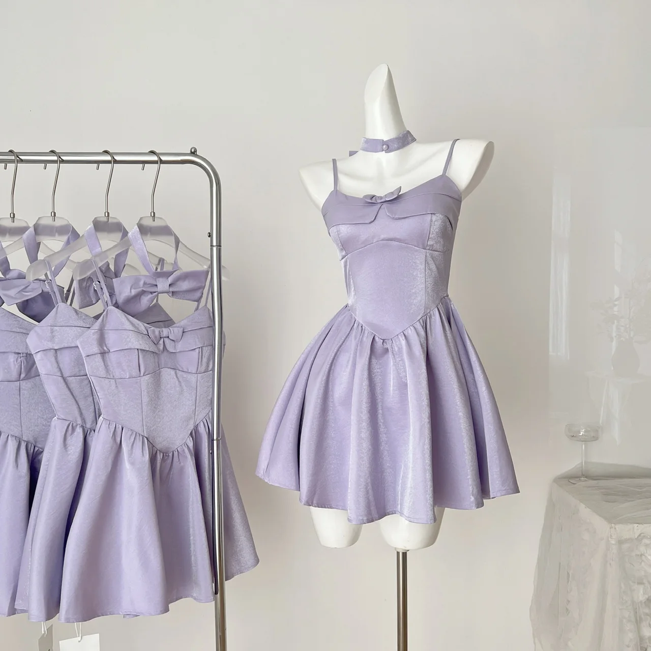 

Summer Women Graduation Shoujo 2000s Mini Dress Wedding Frock A-line One-Piece Evening Party Coquette Gyaru Babydoll Prom Gown