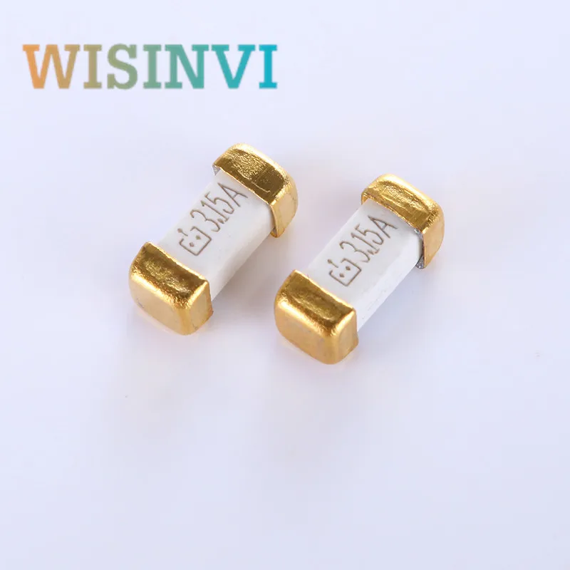 50 PCS Gold Foot WDS2410-T315 1808 2410 3.15A  SMD Fast Blow Fuse 2410 125V 220V 250V  Ultra-rapid Fuses