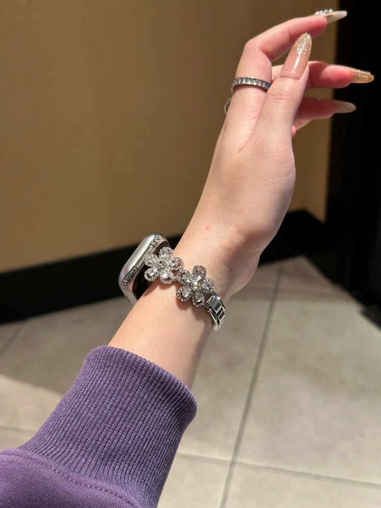 

Простой и роскошный ремешок для часов, совместимый с ремешками iWatch 38 мм, 40 мм, 41 мм, 42 мм, 44 мм, 45 мм, 49 мм, модный ремешок ручной работы.