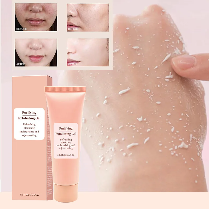 50g Face Exfoliating Gel Deep Pore Cleanser Gentle Exfoliate Oil Control Smooth Soften Moisturizing Facial Scrub Clean pores view 4